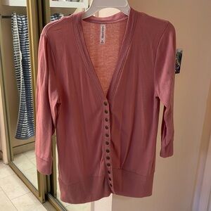 Pink Button Up Cardi